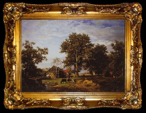 framed  Theodore Fourmois Landscape with farm, ta009-2