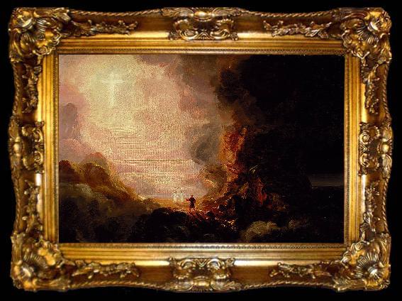 framed  Thomas Cole The Pilgrim of the Cross at the End of His Journey, ta009-2