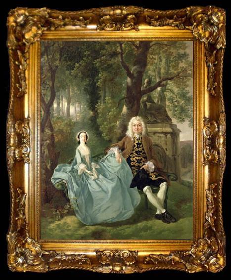 framed  Thomas Gainsborough Portrait of Mr and Mrs Carter of Bullingdon House, ta009-2