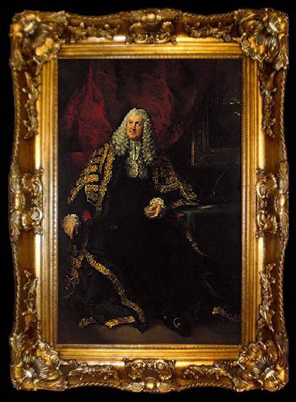 framed  Thomas Gainsborough Portrait of Charles Wolfran Cornwall, ta009-2