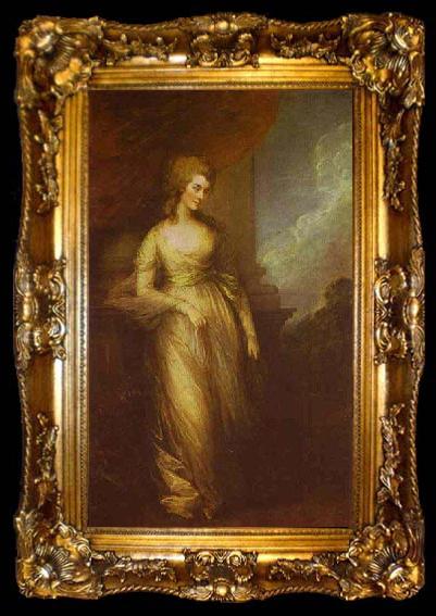framed  Thomas Gainsborough Portrait of Georgiana, Duchess of Devonshire, ta009-2