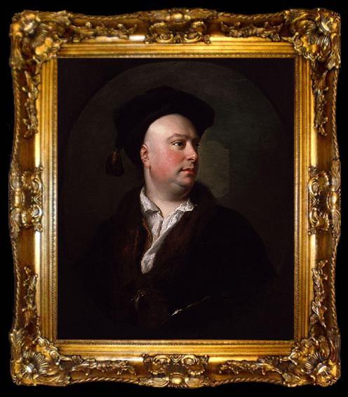 framed  Thomas Hudson Portrait of Alexander van Aken, ta009-2