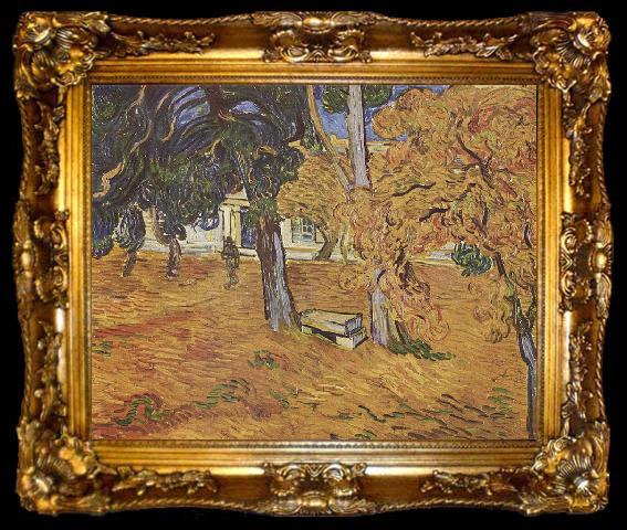 framed  Vincent Van Gogh Der Park des Spitals St-Paul in Saint-Remy, ta009-2