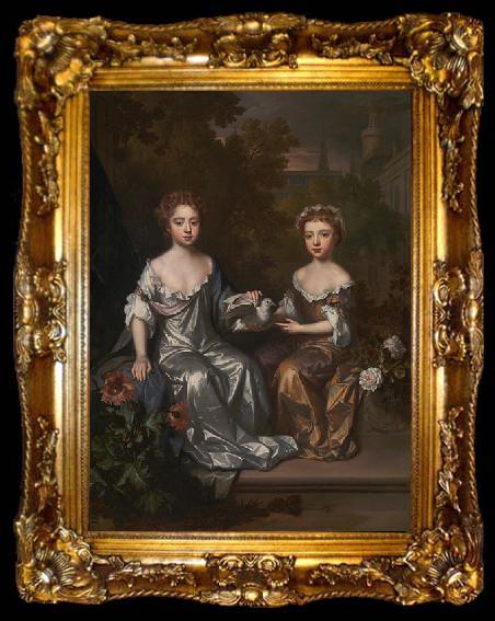 framed  Willem Wissing Portrait of Henrietta and Mary Hyde, ta009-2