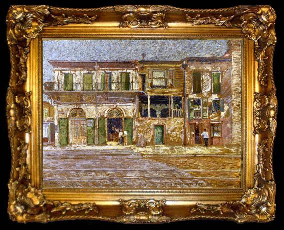 framed  William Woodward Old Absinthe House, corner of Bourbon and Bienville Streets, New Orleans., ta009-2