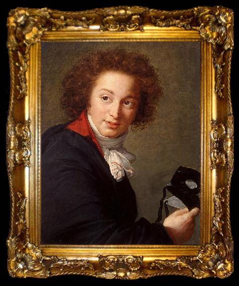 framed  eisabeth Vige-Lebrun Portrait of Count Grigory Chernyshev with a Mask in His Hand, ta009-2