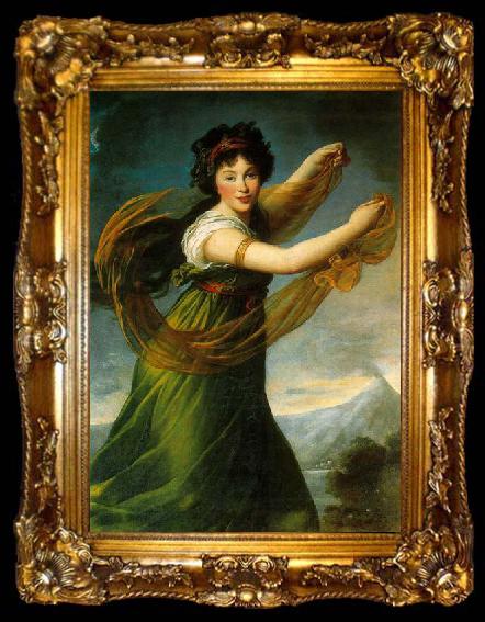 framed  elisabeth vigee-lebrun Portrait of Pelagie Sapiezyna nee Potocka., ta009-2