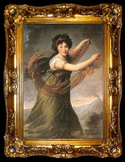 framed  elisabeth vigee-lebrun Portrait of Pelagie Sapiezyna nee Potocka., ta009-2