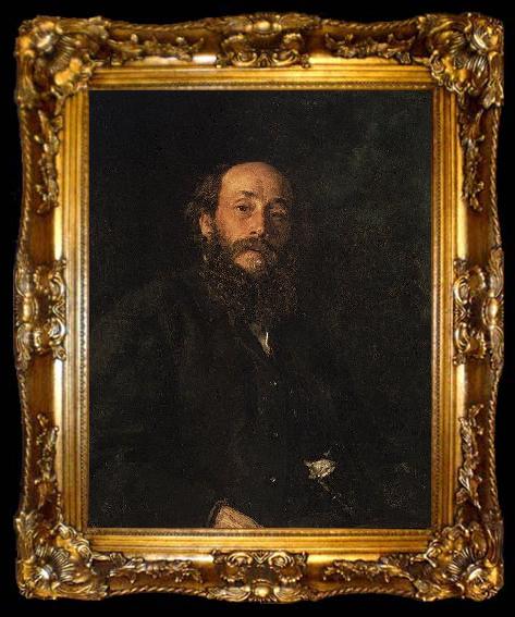 framed  llya Yefimovich Repin Portrait of painter Nikolai Nikolayevich Ghe, ta009-2
