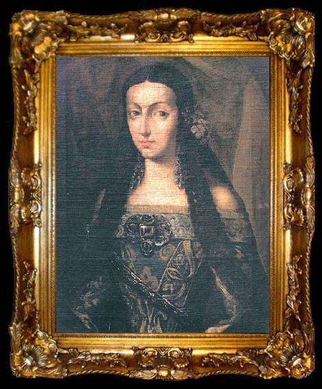 framed  unknow artist Portrait of Marie Louise of Orleans, ta009-2