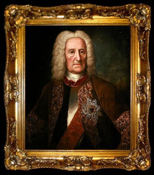 framed  unknow artist Portrait of Johann Reinhard III of Hanau Lichtenberg, ta009-2