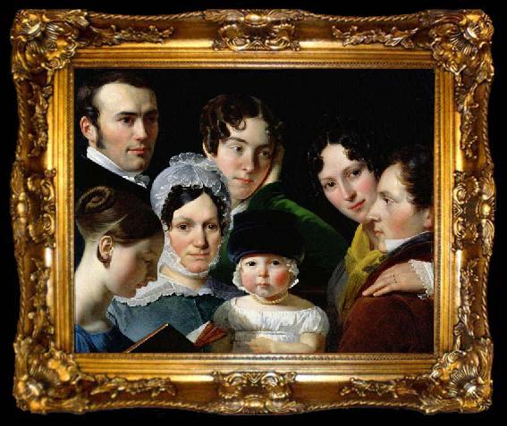 framed  unknow artist The Dubufe Family in 1820., ta009-2