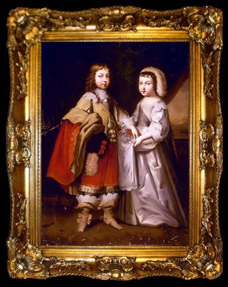 framed  unknow artist Portrait of Louis XIV and his brother, ta009-2