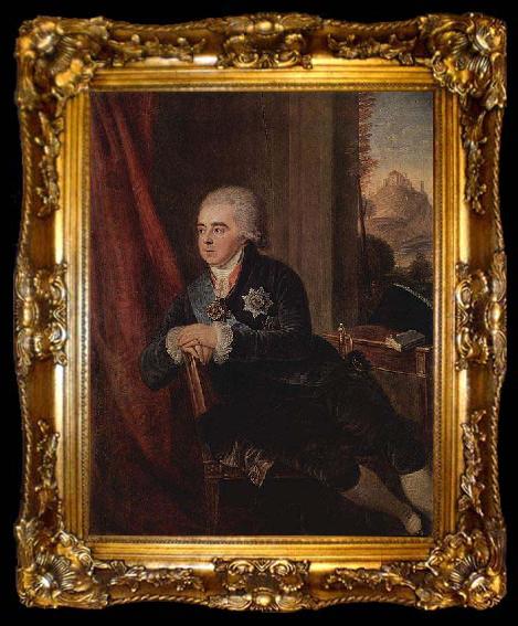 framed  unknow artist Portrait of prince Alexey Kurakine, ta009-2