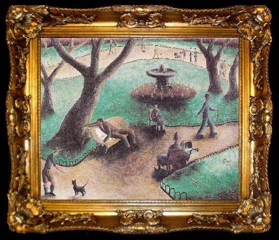 framed  unknow artist The Park, painting,, ta009-2