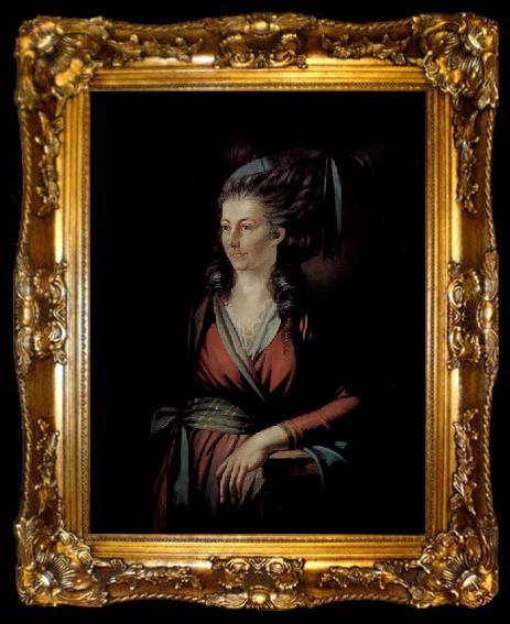 framed  unknow artist Portrait of Maria Hess, ta009-2