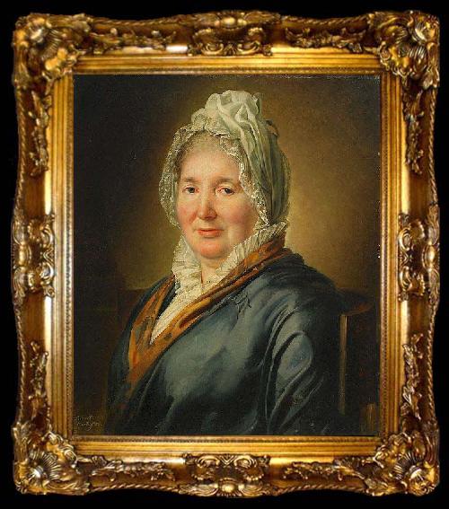 framed  unknow artist Portrait of Christina Elisabeth Hjorth, ta009-2