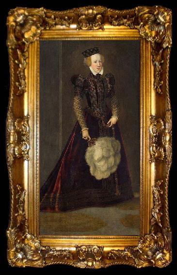 framed  unknow artist Portrait of Joanna of Austria, ta009-2