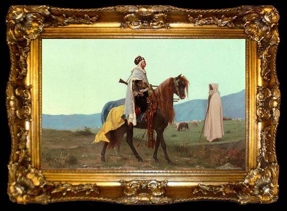 framed  unknow artist An Arab Horseman, ta009-2