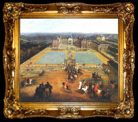 framed  unknow artist Painting of the Chateau de Meudon,, ta009-2