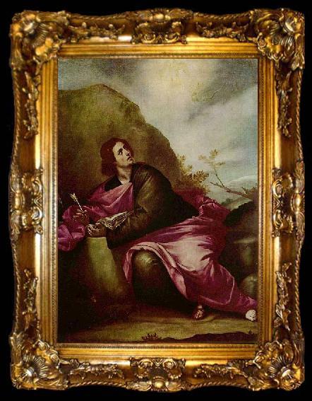 framed  unknow artist Der Evangelist Johannes auf Patmos, ta009-2