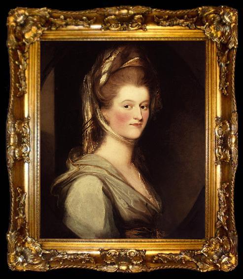 framed  unknow artist Portrait of Elizabeth (Berkeley), Margravine of Anspach, ta009-2