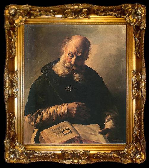 framed  unknow artist Old man with book, ta009-2