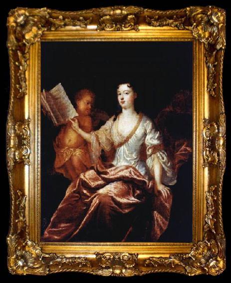 framed  unknow artist Portrait of a lady as Saint Cecilia, ta009-2