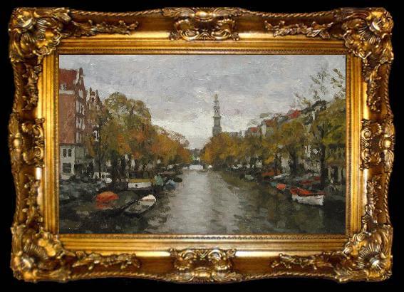 framed  unknow artist Prinsengracht canal, ta009-2