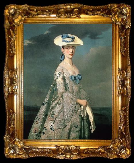 framed  unknow artist Portrait of Eleanor Frances Dixie, daughter of Wolstan Dixie, 4th Baronet, ta009-2