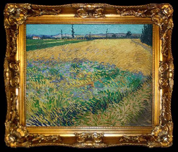 framed  unknow artist Vincent van Gogh Wheatfield, ta009-2