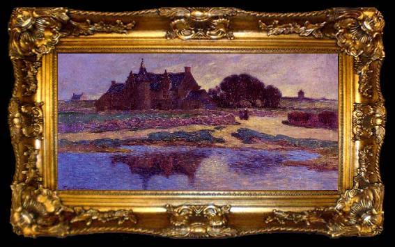 framed  unknow artist Kervaudu, View from the Marsh, ta009-2