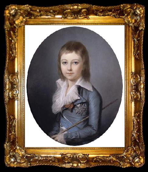 framed  unknow artist Portrait of Dauphin Louis Charles of France, ta009-2