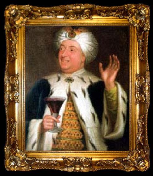 framed  unknow artist Portrait of Sir Francis Dashwood in club dress, ta009-2