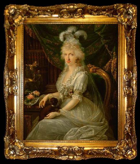framed  unknow artist Luise Marie Amelie Theresia von Bourbon, Prinzessin von Neapel-Sizilien, ta009-2