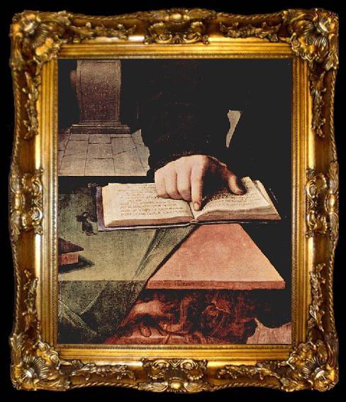 framed  Agnolo Bronzino Portrat des Ugolino Martelli, ta009-2
