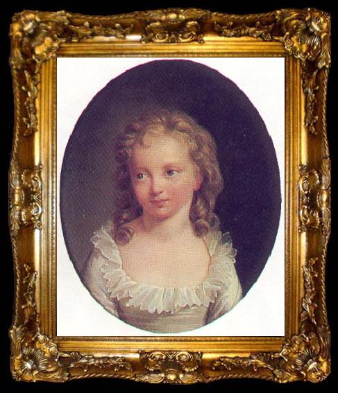 framed  Alexander Kucharsky Portrait of Marie Therese de France, ta009-2