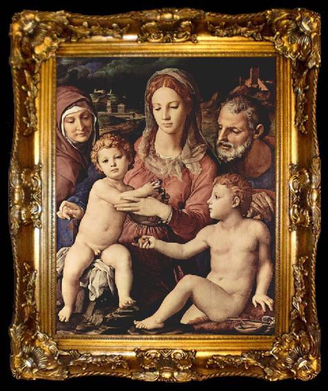 framed  Angelo Bronzino Anna und Johannes dem Taufer, ta009-2
