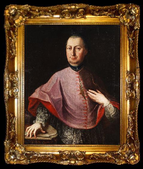 framed  Anonymous Portrat eines Bischofs in Mozetta, ta009-2