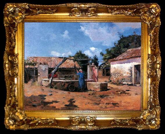 framed  Antonio Carvalho de Silva Porto Na cisterna, ta009-2
