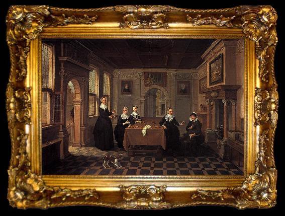 framed  BASSEN, Bartholomeus van Five ladies in an interior, ta009-2