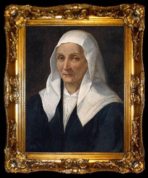 framed  Bartolomeo Passerotti Portrait of an Old Woman, ta009-2