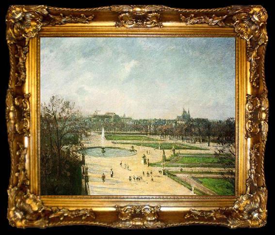 framed  Camille Pissarro Tuileries Gardens, Afternoon, Sun, ta009-2