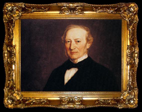 framed  Carl Johann Lasch Portrait of August Bolten, ta009-2