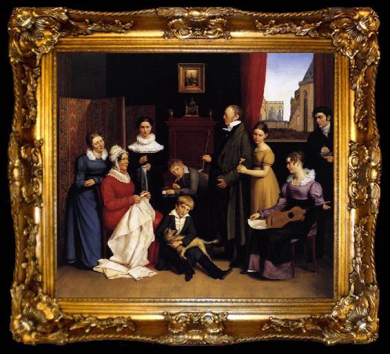 framed  Carl Joseph Begas Begas im Kreis seiner Familie, ta009-2