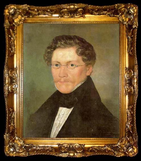 framed  Carl Spitzweg self-portrait, ta009-2