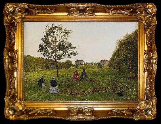 framed  Carl Stefan Bennet Herrskap vid Ekolsunds slott, ta009-2
