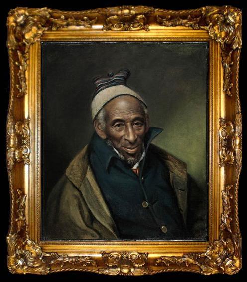 framed  Charles Willson Peale Portrait of Yarrow Mamout, ta009-2