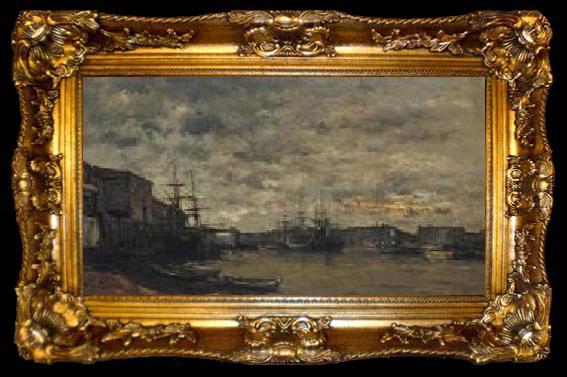 framed  Charles-Francois Daubigny De haven van Bordeaux., ta009-2