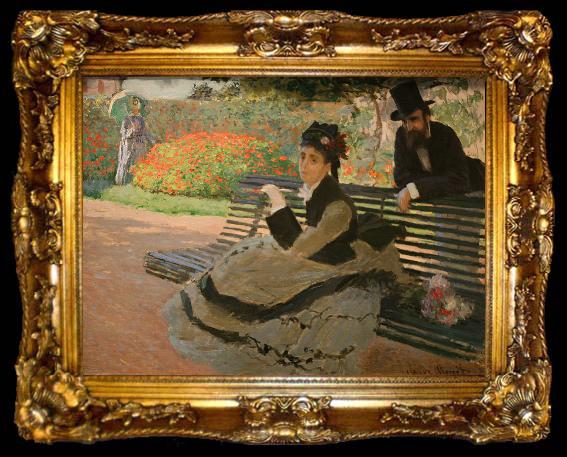 framed  Claude Monet WLA metmuseum Camille Monet on a Garden Bench, ta009-2